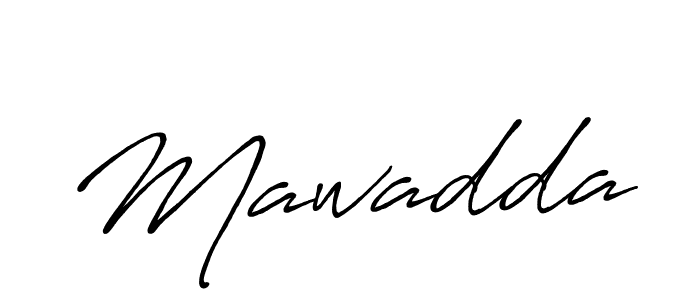 Similarly Antro_Vectra_Bolder is the best handwritten signature design. Signature creator online .You can use it as an online autograph creator for name Mawadda. Mawadda signature style 7 images and pictures png