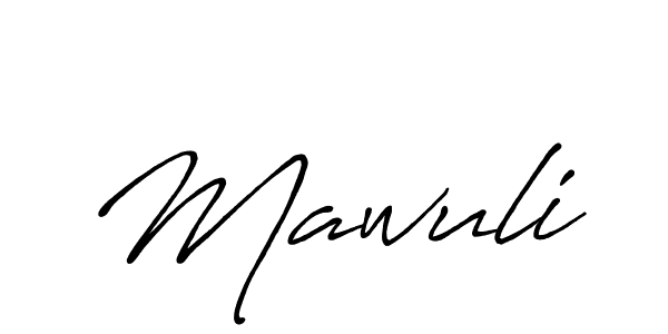 How to make Mawuli name signature. Use Antro_Vectra_Bolder style for creating short signs online. This is the latest handwritten sign. Mawuli signature style 7 images and pictures png