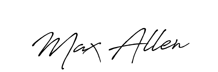 How to make Max Allen name signature. Use Antro_Vectra_Bolder style for creating short signs online. This is the latest handwritten sign. Max Allen signature style 7 images and pictures png