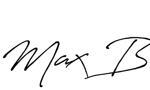 How to make Max B signature? Antro_Vectra_Bolder is a professional autograph style. Create handwritten signature for Max B name. Max B signature style 7 images and pictures png