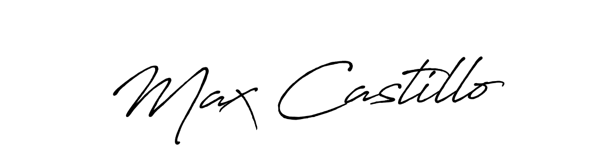 How to make Max Castillo name signature. Use Antro_Vectra_Bolder style for creating short signs online. This is the latest handwritten sign. Max Castillo signature style 7 images and pictures png