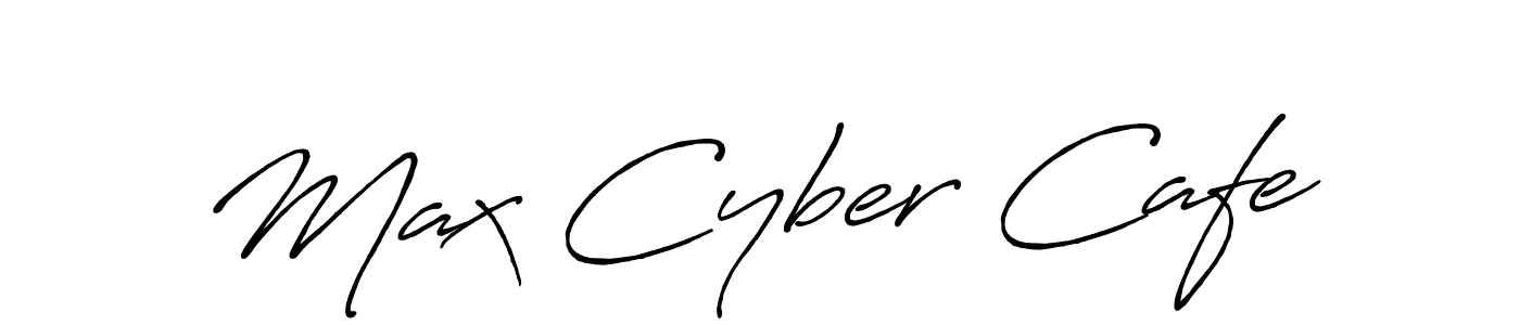 Also You can easily find your signature by using the search form. We will create Max Cyber Cafe name handwritten signature images for you free of cost using Antro_Vectra_Bolder sign style. Max Cyber Cafe signature style 7 images and pictures png