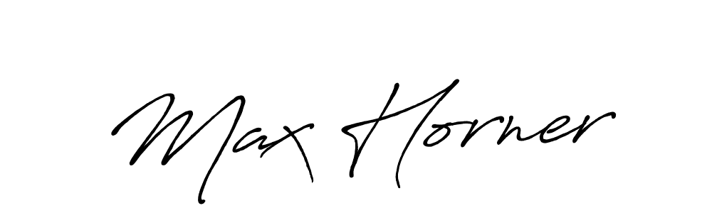 Design your own signature with our free online signature maker. With this signature software, you can create a handwritten (Antro_Vectra_Bolder) signature for name Max Horner. Max Horner signature style 7 images and pictures png