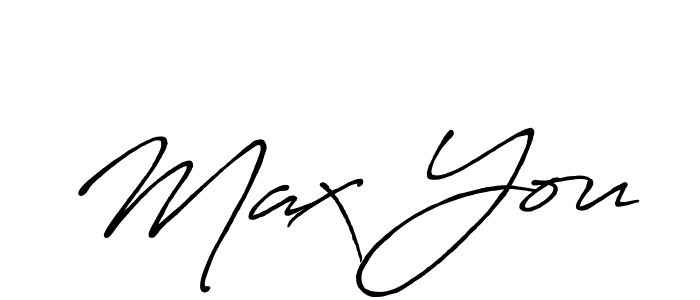 Design your own signature with our free online signature maker. With this signature software, you can create a handwritten (Antro_Vectra_Bolder) signature for name Max You. Max You signature style 7 images and pictures png