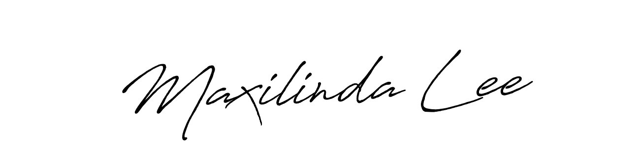 Create a beautiful signature design for name Maxilinda Lee. With this signature (Antro_Vectra_Bolder) fonts, you can make a handwritten signature for free. Maxilinda Lee signature style 7 images and pictures png