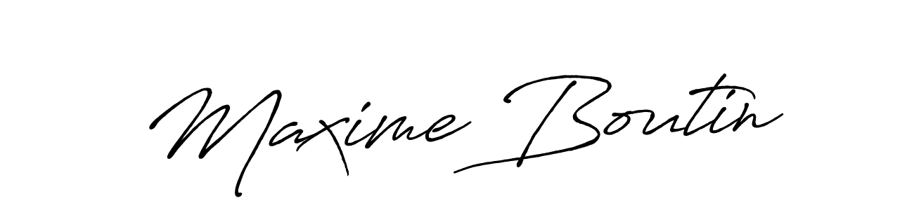 Use a signature maker to create a handwritten signature online. With this signature software, you can design (Antro_Vectra_Bolder) your own signature for name Maxime Boutin. Maxime Boutin signature style 7 images and pictures png