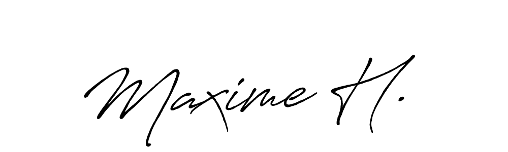 See photos of Maxime H.  official signature by Spectra . Check more albums & portfolios. Read reviews & check more about Antro_Vectra_Bolder font. Maxime H.  signature style 7 images and pictures png