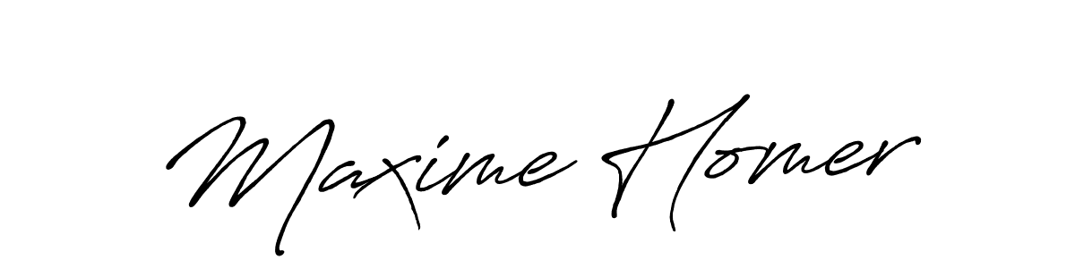 How to make Maxime Homer signature? Antro_Vectra_Bolder is a professional autograph style. Create handwritten signature for Maxime Homer name. Maxime Homer signature style 7 images and pictures png