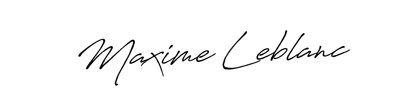 Create a beautiful signature design for name Maxime Leblanc. With this signature (Antro_Vectra_Bolder) fonts, you can make a handwritten signature for free. Maxime Leblanc signature style 7 images and pictures png