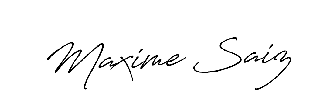 How to make Maxime Saiz signature? Antro_Vectra_Bolder is a professional autograph style. Create handwritten signature for Maxime Saiz name. Maxime Saiz signature style 7 images and pictures png