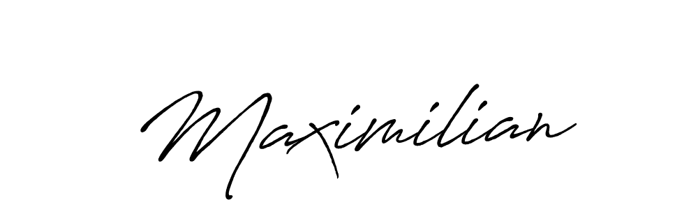 Make a beautiful signature design for name Maximilian. With this signature (Antro_Vectra_Bolder) style, you can create a handwritten signature for free. Maximilian signature style 7 images and pictures png