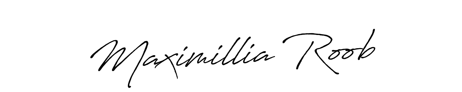 How to make Maximillia Roob signature? Antro_Vectra_Bolder is a professional autograph style. Create handwritten signature for Maximillia Roob name. Maximillia Roob signature style 7 images and pictures png