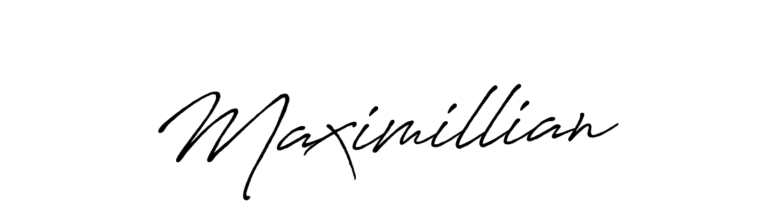 Make a beautiful signature design for name Maximillian. With this signature (Antro_Vectra_Bolder) style, you can create a handwritten signature for free. Maximillian signature style 7 images and pictures png