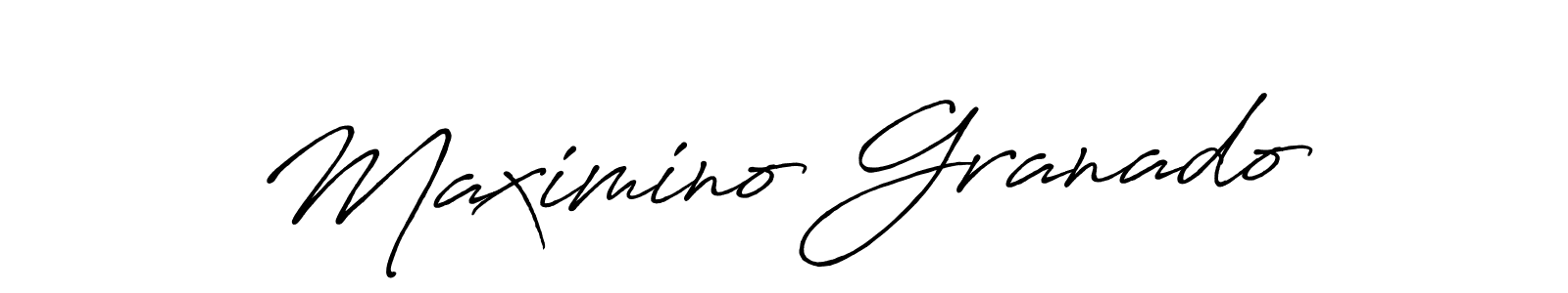 How to make Maximino Granado name signature. Use Antro_Vectra_Bolder style for creating short signs online. This is the latest handwritten sign. Maximino Granado signature style 7 images and pictures png