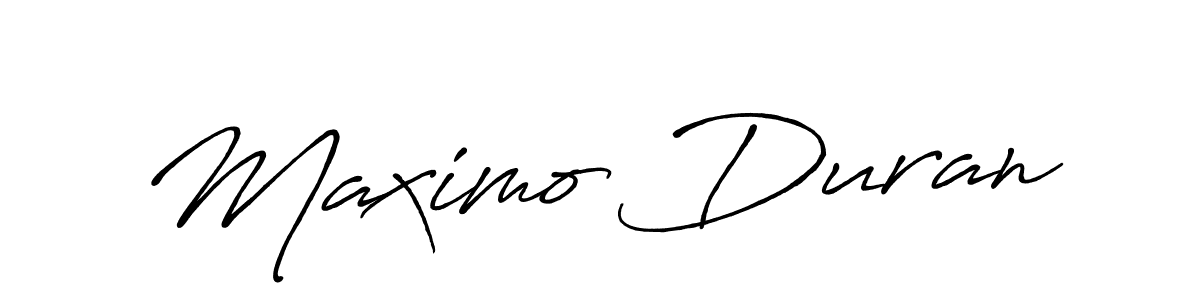 Make a beautiful signature design for name Maximo Duran. With this signature (Antro_Vectra_Bolder) style, you can create a handwritten signature for free. Maximo Duran signature style 7 images and pictures png