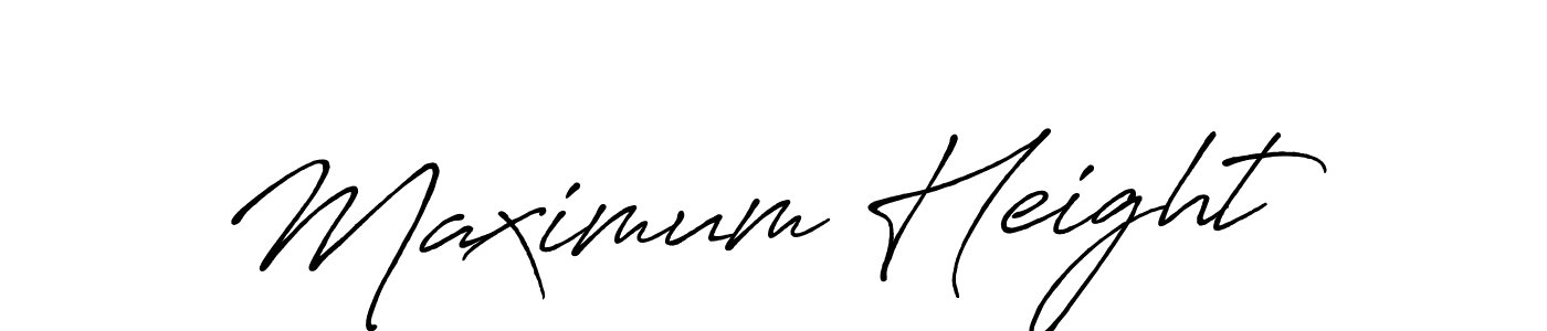 The best way (Antro_Vectra_Bolder) to make a short signature is to pick only two or three words in your name. The name Maximum Height include a total of six letters. For converting this name. Maximum Height signature style 7 images and pictures png