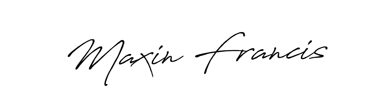 Design your own signature with our free online signature maker. With this signature software, you can create a handwritten (Antro_Vectra_Bolder) signature for name Maxin Francis. Maxin Francis signature style 7 images and pictures png