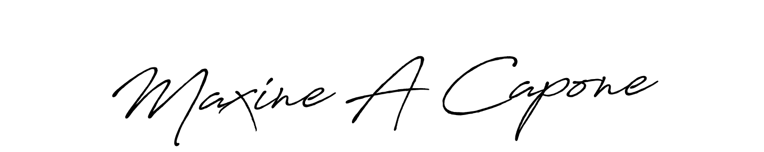 if you are searching for the best signature style for your name Maxine A Capone. so please give up your signature search. here we have designed multiple signature styles  using Antro_Vectra_Bolder. Maxine A Capone signature style 7 images and pictures png