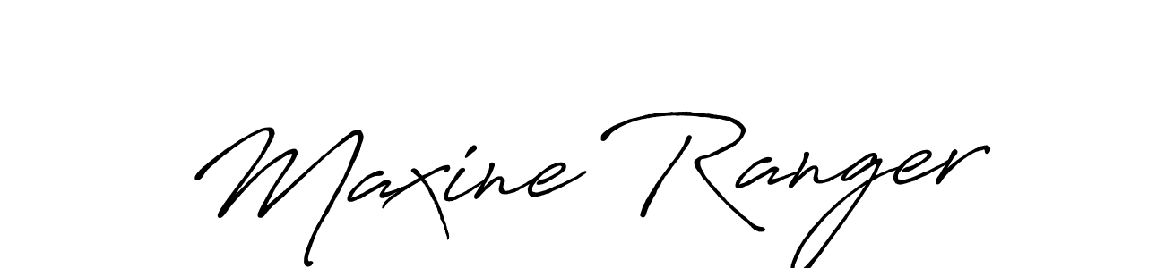 Design your own signature with our free online signature maker. With this signature software, you can create a handwritten (Antro_Vectra_Bolder) signature for name Maxine Ranger. Maxine Ranger signature style 7 images and pictures png