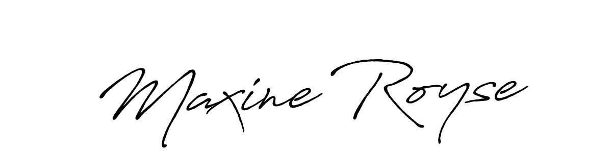 You should practise on your own different ways (Antro_Vectra_Bolder) to write your name (Maxine Royse) in signature. don't let someone else do it for you. Maxine Royse signature style 7 images and pictures png