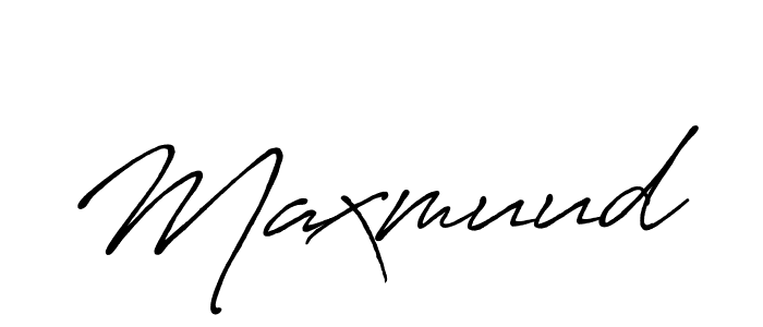 It looks lik you need a new signature style for name Maxmuud. Design unique handwritten (Antro_Vectra_Bolder) signature with our free signature maker in just a few clicks. Maxmuud signature style 7 images and pictures png
