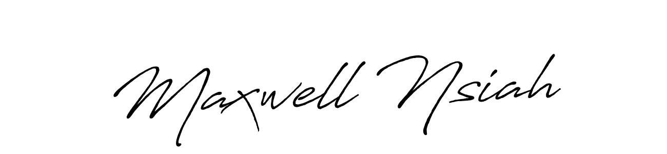 How to make Maxwell Nsiah name signature. Use Antro_Vectra_Bolder style for creating short signs online. This is the latest handwritten sign. Maxwell Nsiah signature style 7 images and pictures png