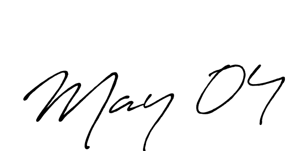 Create a beautiful signature design for name May 04. With this signature (Antro_Vectra_Bolder) fonts, you can make a handwritten signature for free. May 04 signature style 7 images and pictures png