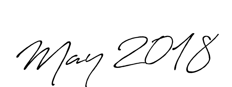 Use a signature maker to create a handwritten signature online. With this signature software, you can design (Antro_Vectra_Bolder) your own signature for name May 2018. May 2018 signature style 7 images and pictures png