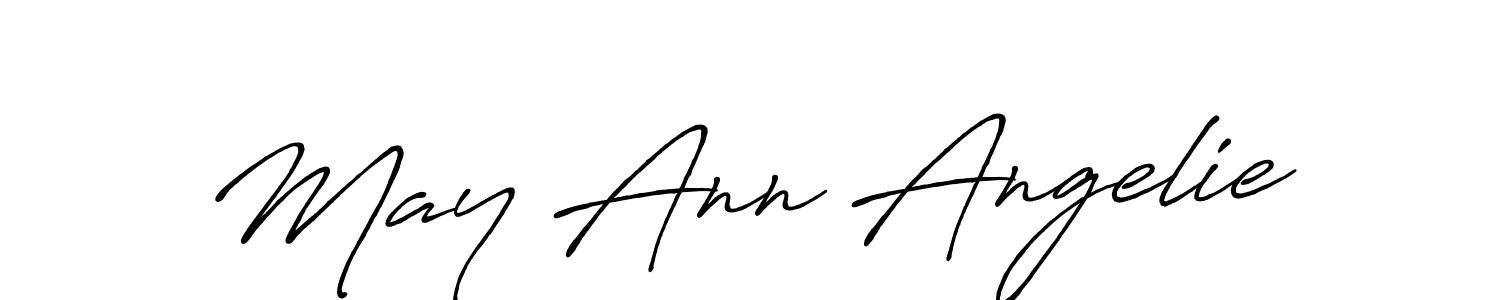 You can use this online signature creator to create a handwritten signature for the name May Ann Angelie. This is the best online autograph maker. May Ann Angelie signature style 7 images and pictures png