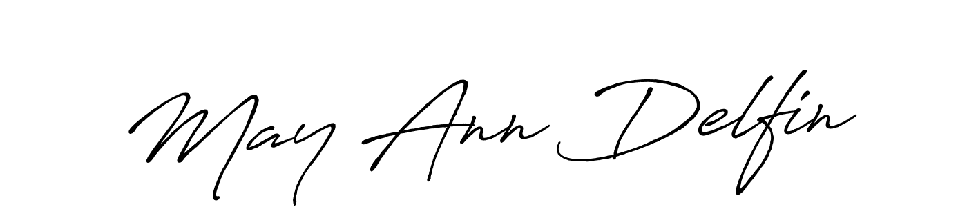 Make a beautiful signature design for name May Ann Delfin. With this signature (Antro_Vectra_Bolder) style, you can create a handwritten signature for free. May Ann Delfin signature style 7 images and pictures png