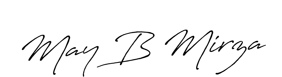 Make a beautiful signature design for name May B Mirza. With this signature (Antro_Vectra_Bolder) style, you can create a handwritten signature for free. May B Mirza signature style 7 images and pictures png