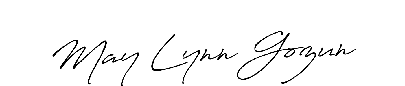 Design your own signature with our free online signature maker. With this signature software, you can create a handwritten (Antro_Vectra_Bolder) signature for name May Lynn Gozun. May Lynn Gozun signature style 7 images and pictures png