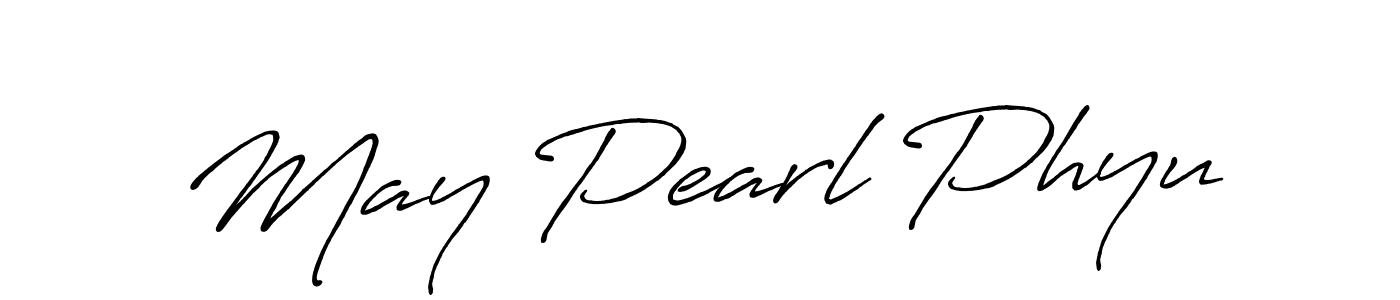Design your own signature with our free online signature maker. With this signature software, you can create a handwritten (Antro_Vectra_Bolder) signature for name May Pearl Phyu. May Pearl Phyu signature style 7 images and pictures png