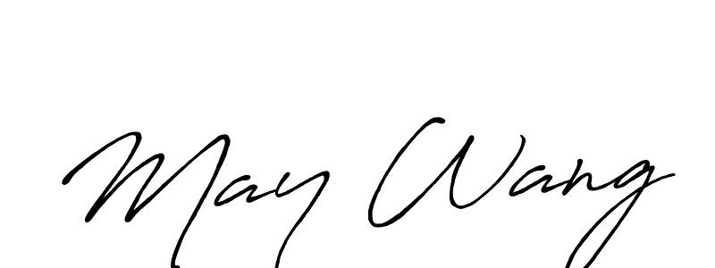 Also we have May Wang name is the best signature style. Create professional handwritten signature collection using Antro_Vectra_Bolder autograph style. May Wang signature style 7 images and pictures png