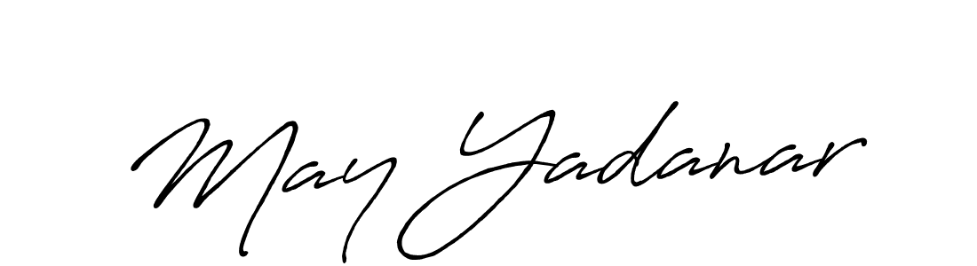 Make a beautiful signature design for name May Yadanar. With this signature (Antro_Vectra_Bolder) style, you can create a handwritten signature for free. May Yadanar signature style 7 images and pictures png