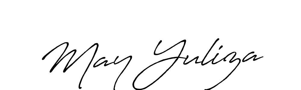 Also You can easily find your signature by using the search form. We will create May Yuliza name handwritten signature images for you free of cost using Antro_Vectra_Bolder sign style. May Yuliza signature style 7 images and pictures png