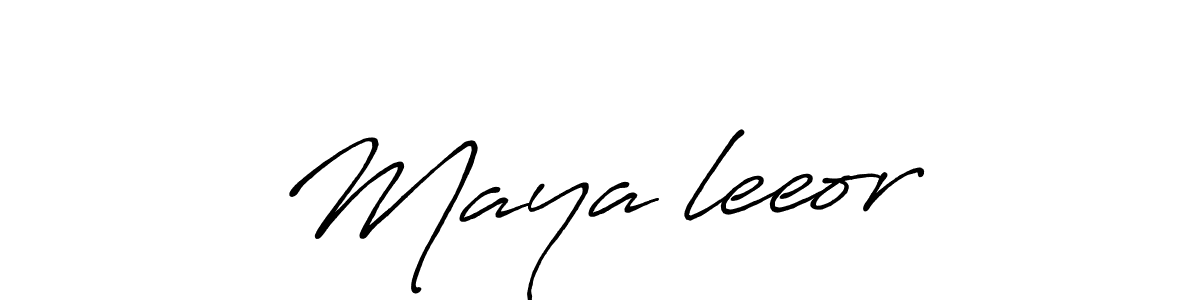 Also we have Maya♥leeor name is the best signature style. Create professional handwritten signature collection using Antro_Vectra_Bolder autograph style. Maya♥leeor signature style 7 images and pictures png