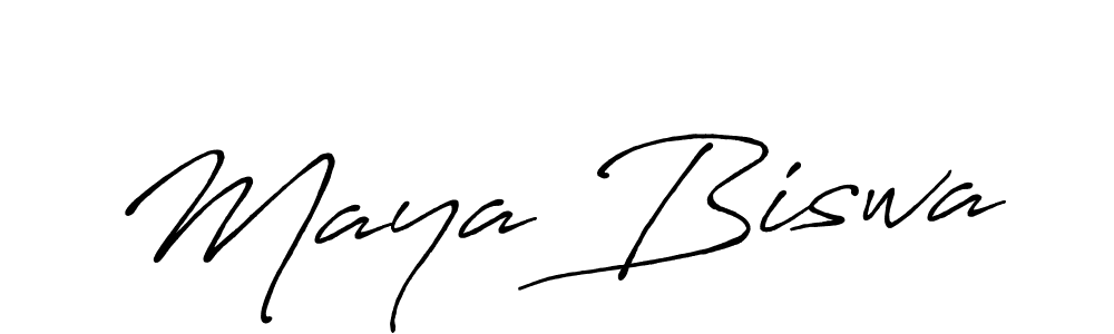 It looks lik you need a new signature style for name Maya Biswa. Design unique handwritten (Antro_Vectra_Bolder) signature with our free signature maker in just a few clicks. Maya Biswa signature style 7 images and pictures png