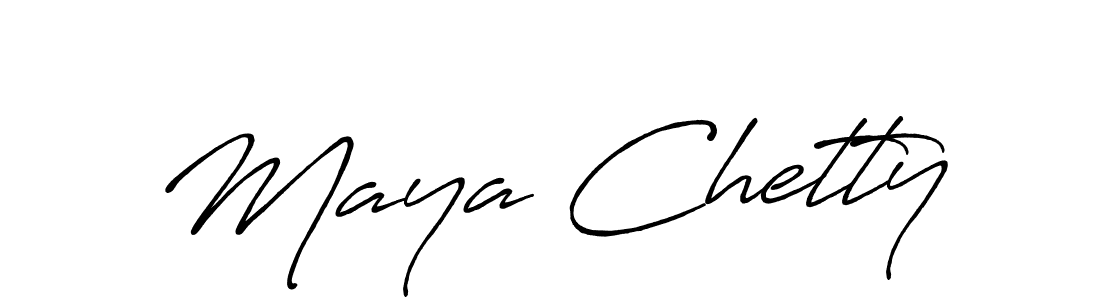 Make a beautiful signature design for name Maya Chetty. With this signature (Antro_Vectra_Bolder) style, you can create a handwritten signature for free. Maya Chetty signature style 7 images and pictures png