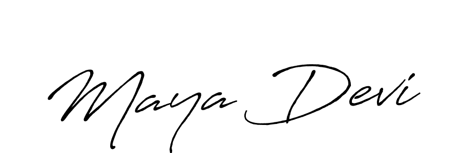 How to make Maya Devi name signature. Use Antro_Vectra_Bolder style for creating short signs online. This is the latest handwritten sign. Maya Devi signature style 7 images and pictures png