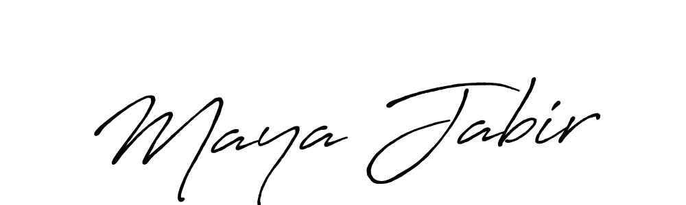 Also we have Maya Jabir name is the best signature style. Create professional handwritten signature collection using Antro_Vectra_Bolder autograph style. Maya Jabir signature style 7 images and pictures png