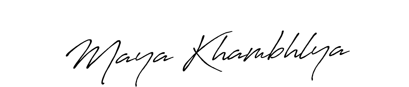 Similarly Antro_Vectra_Bolder is the best handwritten signature design. Signature creator online .You can use it as an online autograph creator for name Maya Khambhlya. Maya Khambhlya signature style 7 images and pictures png