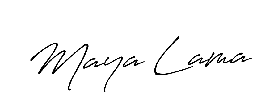 Maya Lama stylish signature style. Best Handwritten Sign (Antro_Vectra_Bolder) for my name. Handwritten Signature Collection Ideas for my name Maya Lama. Maya Lama signature style 7 images and pictures png