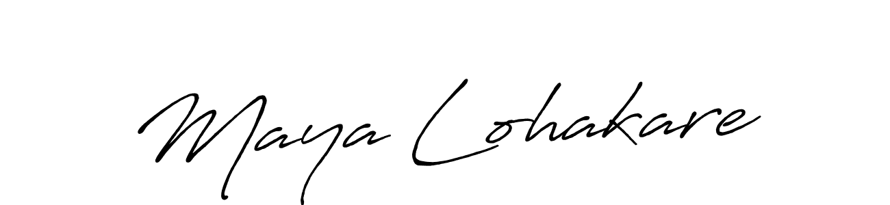 How to make Maya Lohakare signature? Antro_Vectra_Bolder is a professional autograph style. Create handwritten signature for Maya Lohakare name. Maya Lohakare signature style 7 images and pictures png