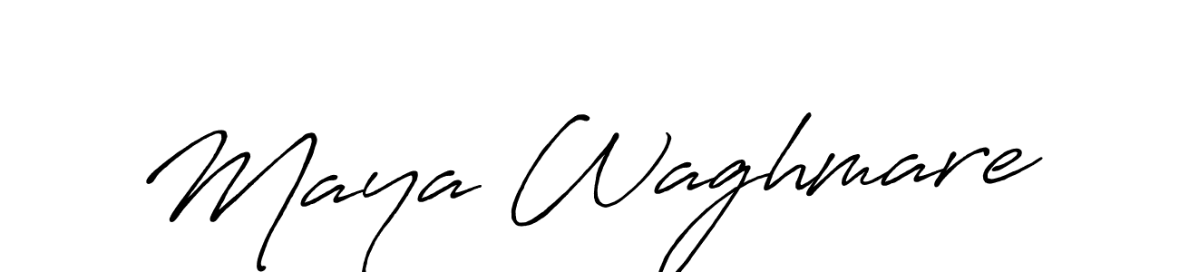 Design your own signature with our free online signature maker. With this signature software, you can create a handwritten (Antro_Vectra_Bolder) signature for name Maya Waghmare. Maya Waghmare signature style 7 images and pictures png