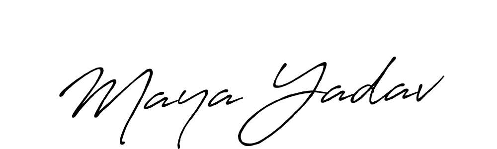 How to make Maya Yadav signature? Antro_Vectra_Bolder is a professional autograph style. Create handwritten signature for Maya Yadav name. Maya Yadav signature style 7 images and pictures png