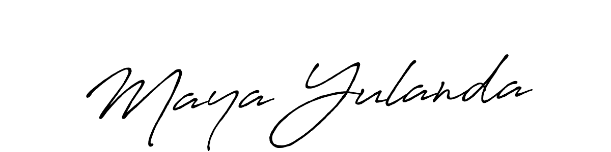 Antro_Vectra_Bolder is a professional signature style that is perfect for those who want to add a touch of class to their signature. It is also a great choice for those who want to make their signature more unique. Get Maya Yulanda name to fancy signature for free. Maya Yulanda signature style 7 images and pictures png