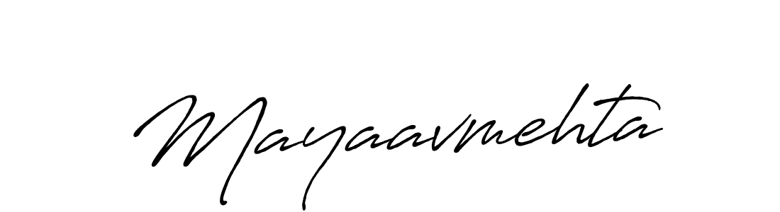 It looks lik you need a new signature style for name Mayaavmehta. Design unique handwritten (Antro_Vectra_Bolder) signature with our free signature maker in just a few clicks. Mayaavmehta signature style 7 images and pictures png