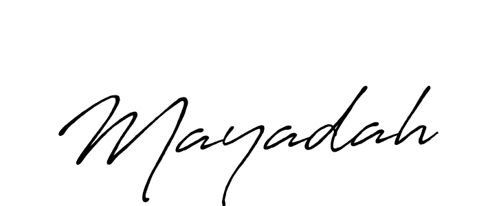 How to make Mayadah signature? Antro_Vectra_Bolder is a professional autograph style. Create handwritten signature for Mayadah name. Mayadah signature style 7 images and pictures png