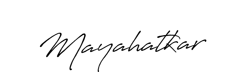 How to make Mayahatkar signature? Antro_Vectra_Bolder is a professional autograph style. Create handwritten signature for Mayahatkar name. Mayahatkar signature style 7 images and pictures png